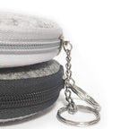 2PCS INVODA Portable Pill Box Storage Bag Soft Felt Zipper Pouch to Protect Medicine Cases from Breakage & Scattering Light Gray