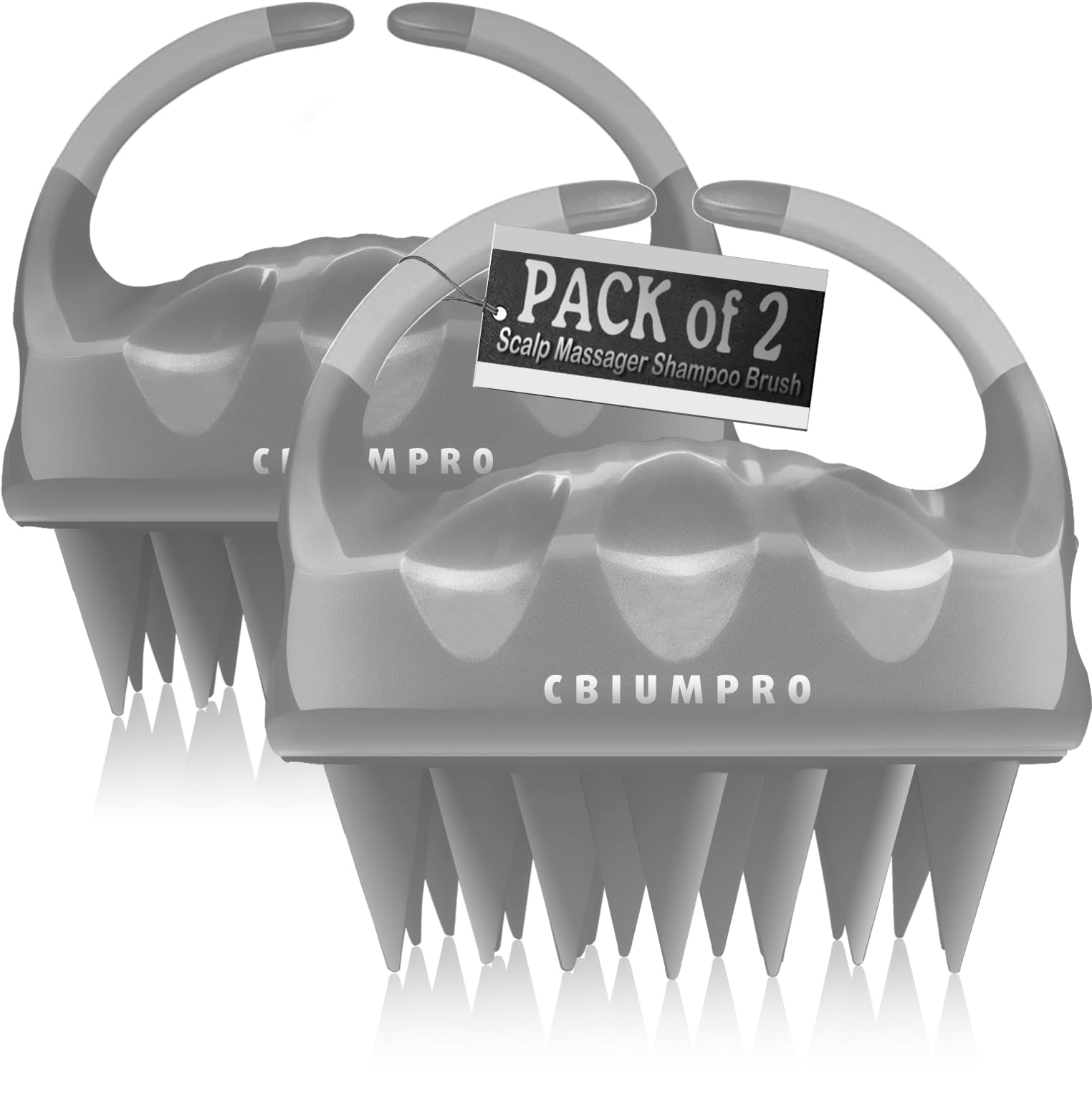 Cbiumpro 2-Pack Scalp Massager Shampoo Brush, Ultra Soft Silicone Scalp Scrubber Exfoliator Brush for Hair Growth & Dandruff Rem