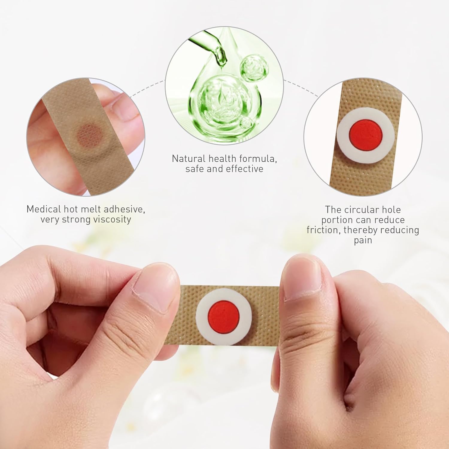 MQUPIN 24 Pack Maximum Strength Corn Removers for Feet and Toes, Plaster With Hole, One Step Pads
