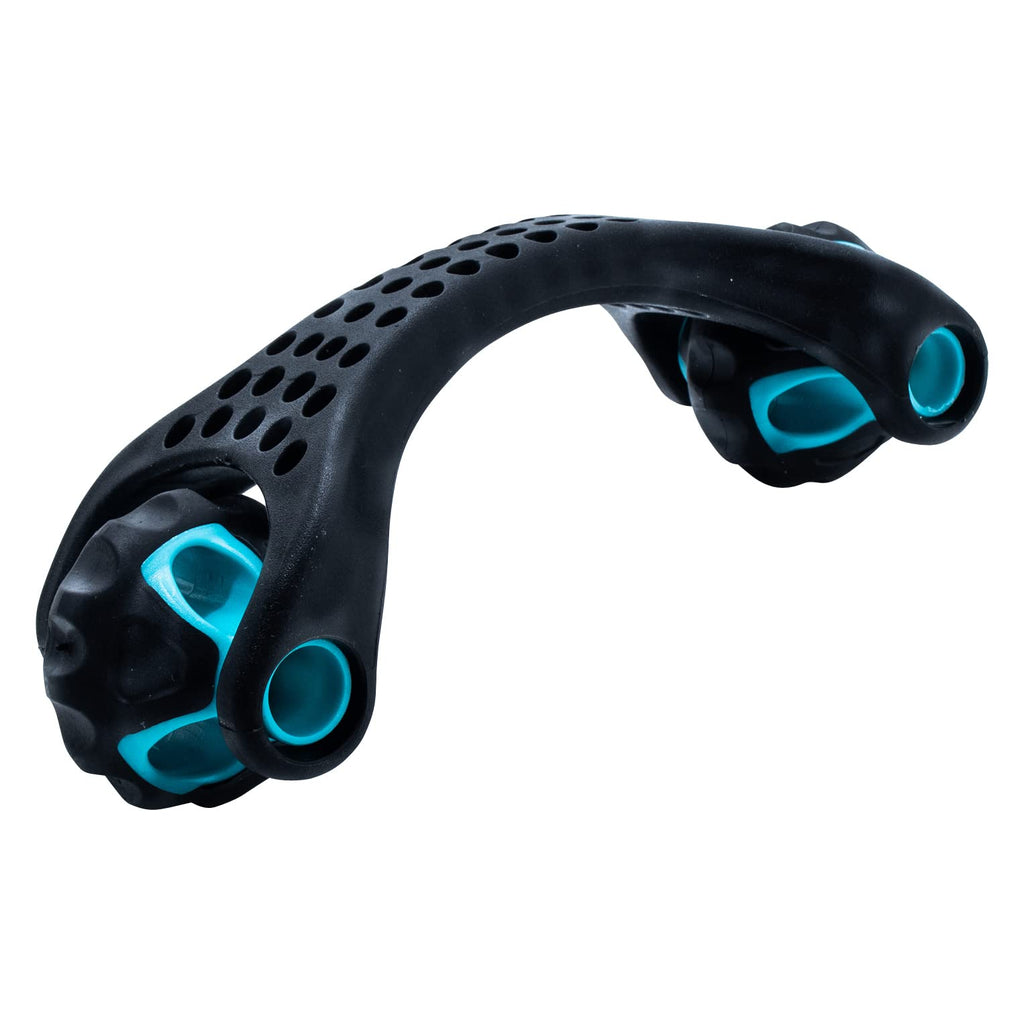 Skelcore Dual Wheel Massage Roller - Two Sided Handheld Muscle Recovery Massage Roller with 2 Textured Massage Balls and Firm Er