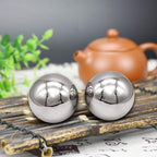 Z QINGZHENG 1.66 Inch,42mm Solid Stainless Steel Baoding Balls,Health Exercise Massage Handball (2pcs)