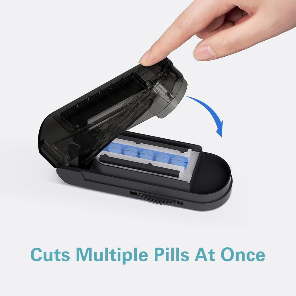 DEPAD Pill Cutter Splitter for Cutting Multiple Pills, Adjustable Pill Cutter Splitter for Small and Tiny Pills with Accurate Al