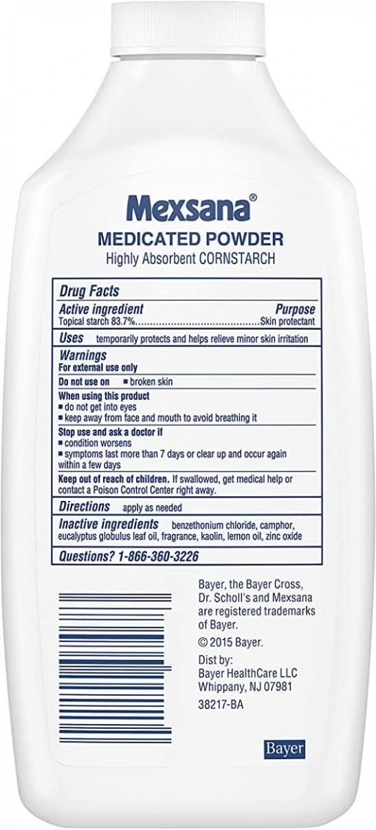 Generic DECA EXPERTS Polvo Mexsana para pies por 150gr, 5.29 oz Ayuda a Refrescar y Absorber Sudor -Mexsana Foot Powder - Tradit