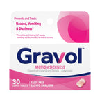 Gravol Motion Sickness Relief and Nausea Prevention, Easy to Swallow Coated Tablets, Anti-Nausea Medication Travel Essentials, 5