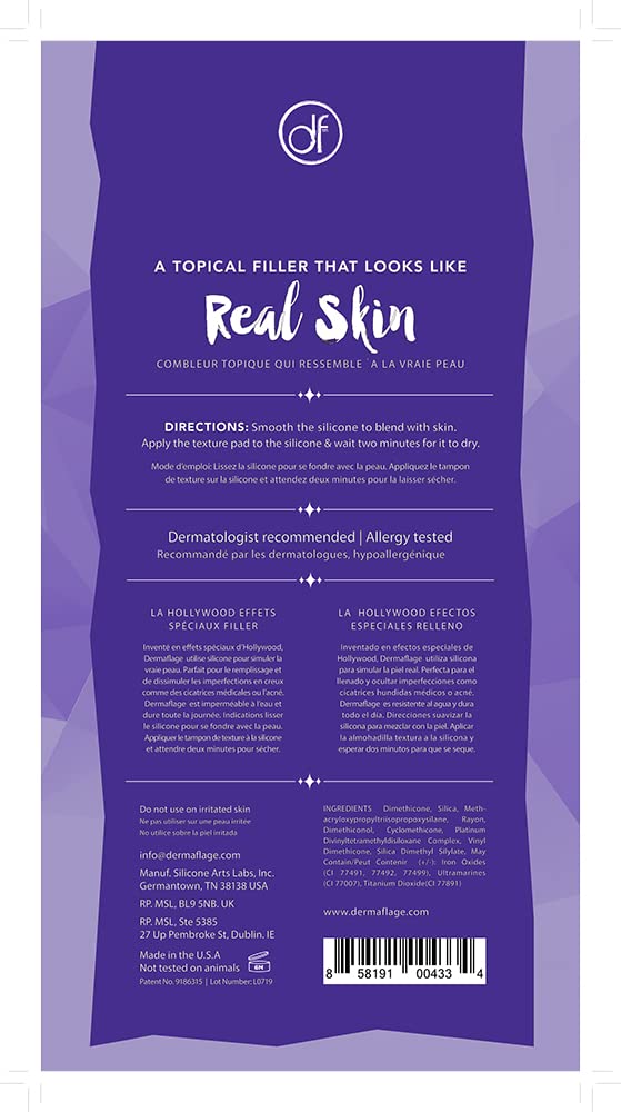 Dermaflage Scar Filler Kit - Medium - Deep Scar Cover and Waterproof Concealer for Acne Scars Wrinkles, and Ice Pick Scars Makeu