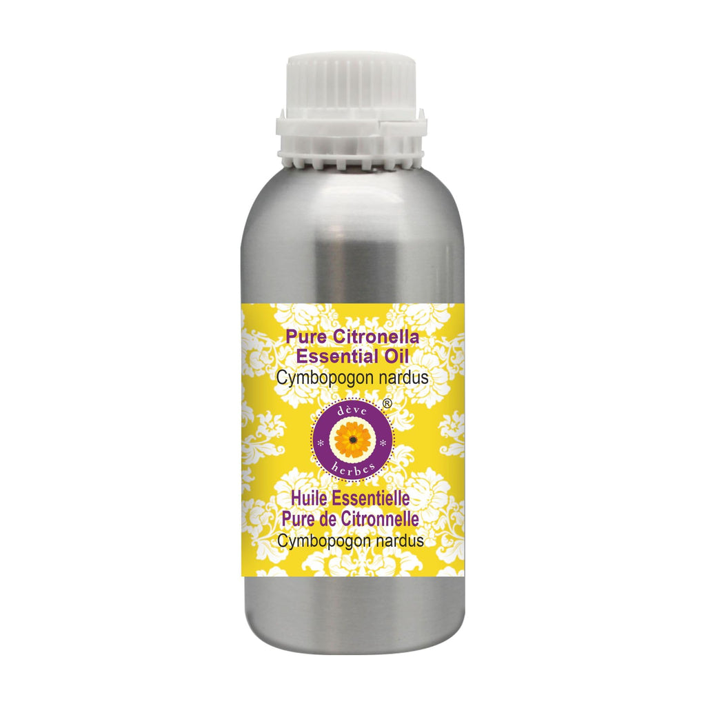 Deve Herbes Pure Citronella Essential Oil (Cymbopogon nardus) Steam Di ...