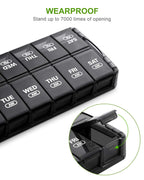 Sukuos Weekly Pill Organizer 7 Day 2 Times a Day, Quick Fill Daily Pill Box (AM PM), Extra Large Pill Cases for Vitamin/Fish Oil