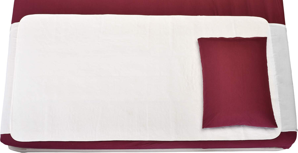NOVA Medical Products Waterproof Reusable Mattress Overlay with 100% Cotton Skin Soft Top Layer, Washable Incontinence Bed & She