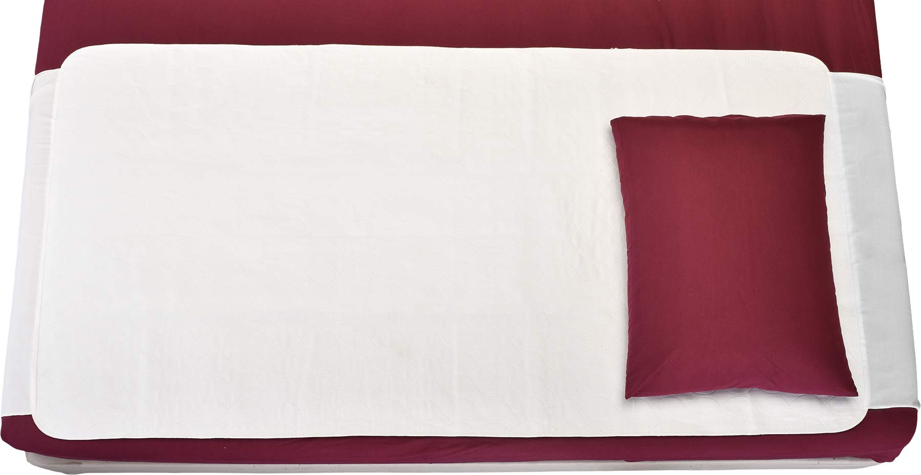 NOVA Medical Products Waterproof Reusable Mattress Overlay with 100% Cotton Skin Soft Top Layer, Washable Incontinence Bed & She