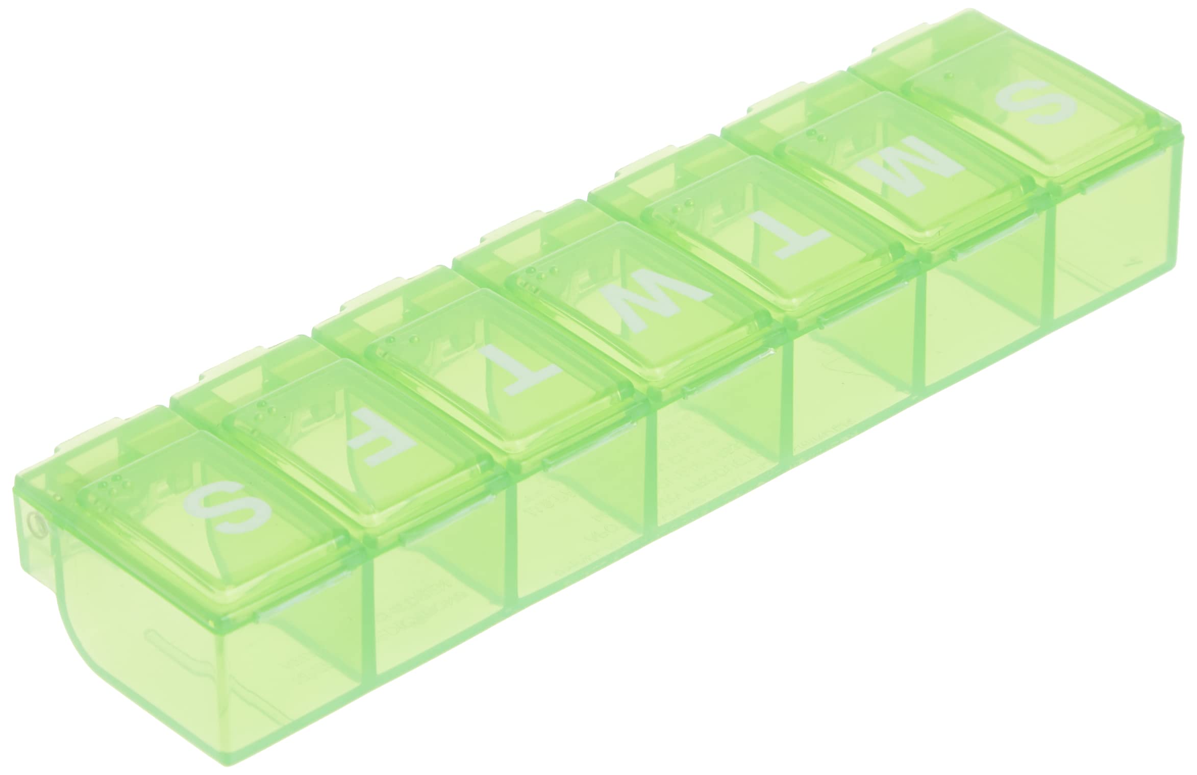 EZY DOSE Weekly (7-Day) Pill Case, Medicine Planner, Vitamin Organizer, Small Locking Compartments to Secure Prescription Medica