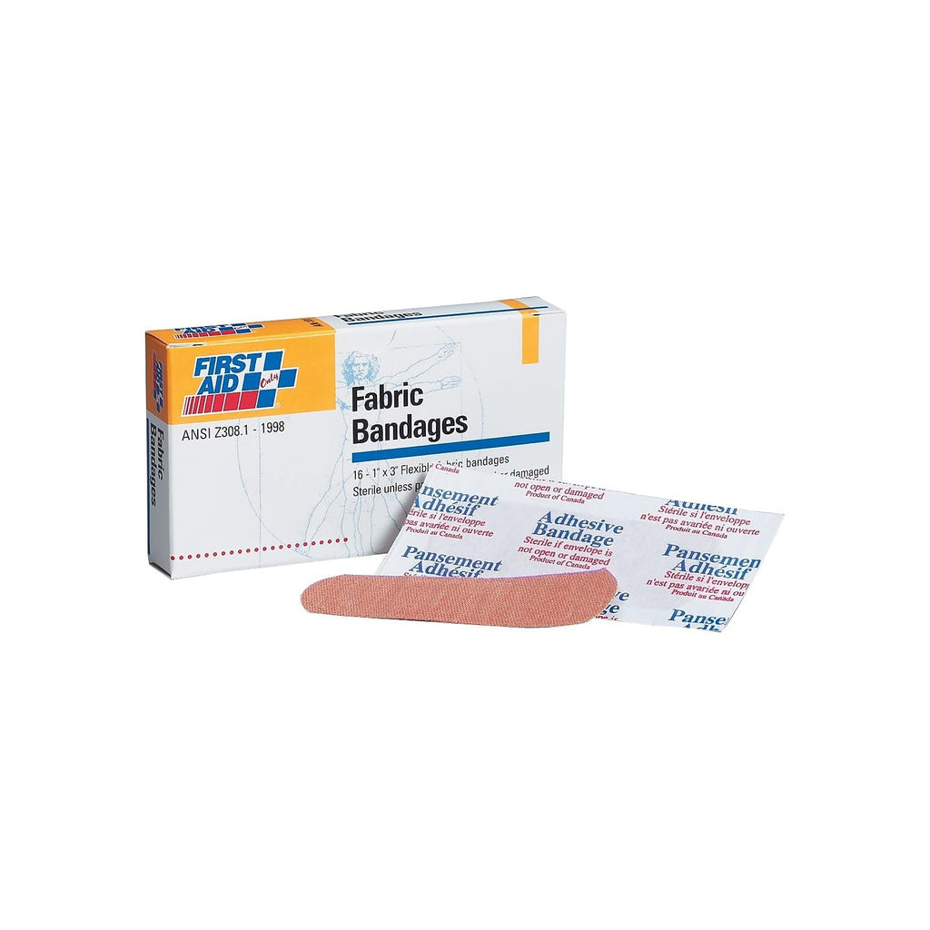 First Aid Only AN101 First-Aid Refill Fabric Adhesive Bandages, 1-Inch x 3-Inch, 160/Pack