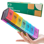 Extra Large Pill Organizer- XXL Pill Box 7 Day - Weekly Pill Organizer with AM PM Large Compartments Big Pill Case for Supplemen
