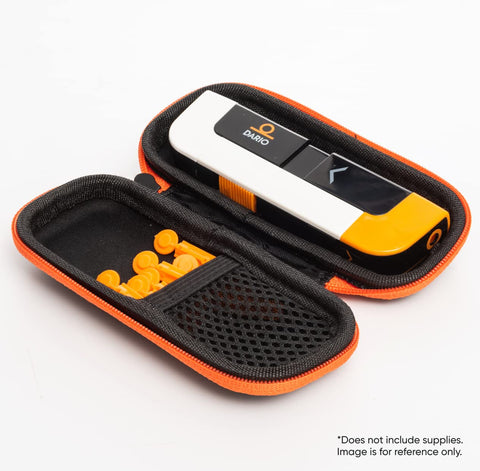 DARIO Diabetes Travel Case Bag - For Glucose Monitor Kit & Other Diabetic Supplies (Small, Black)
