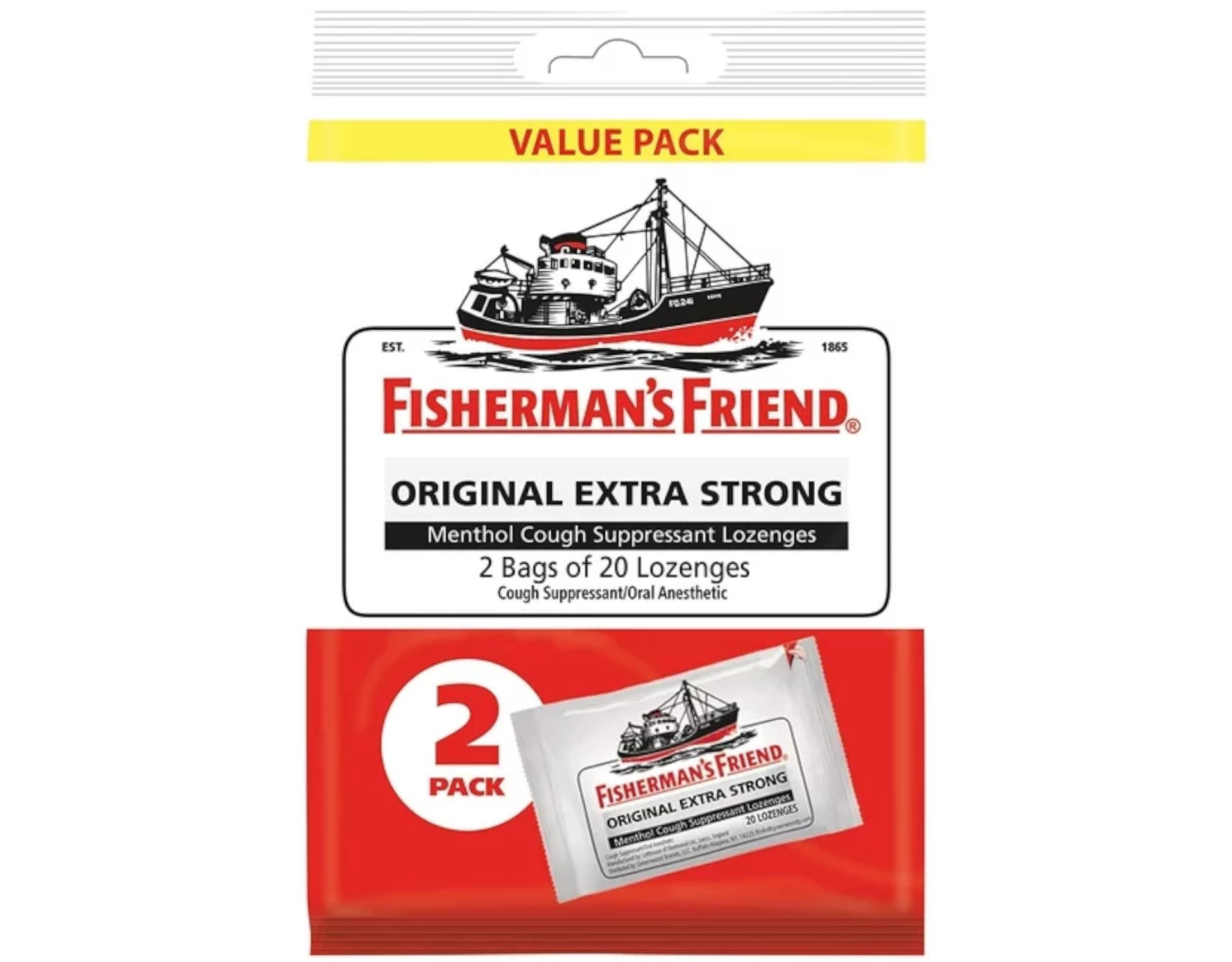 Fishermans Friend Original Extra Strong 4 Pack 80 Lozenges