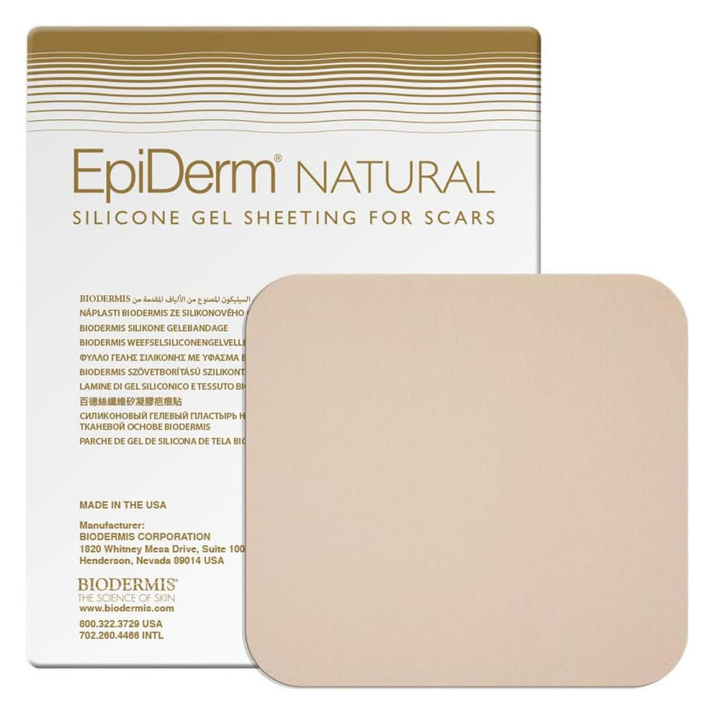 Epi-Derm Standard Premium Grade Silicone Scar Sheets for C-Section, Tummy Tuck, Hysterectomy & Cardiac Surgery Scars, Easy to Us