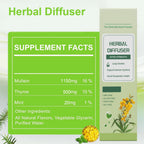 WENEW Mullein Herbal Diffuser Pen with Extracts of Mullein,Thyme and Mint for Lung Detox and Oral Air Freshening - 1 Stick