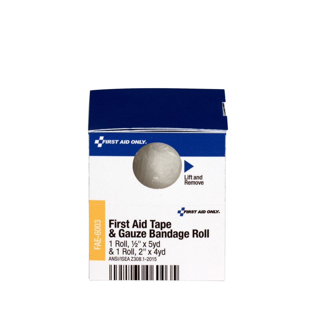 First Aid Only SmartCompliance Refill 1/2x 5 yd. First Aid Tape and 2 Conforming Gauze Bandage Roll, 1 Per Box