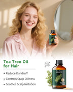 Tea Tree Essential Oil Pure Mumianhua Natural Tea Tree Oil for Diffuser, Aromatherapy, Skin, Face, Toenails, Foot Soak and DIY S