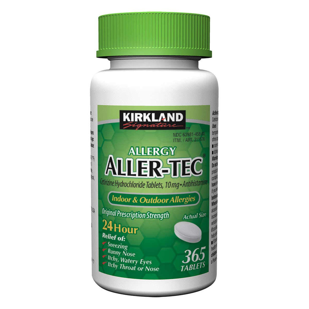 Kirkland Signature Aller-tec 10mg Tablets - 365 ct - 3 pk