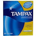 Tampax Flushable Applicator Regular Absorbency Tampons - 20 ea., Pack of 3