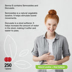 Puregen Labs Senna-S Natural Vegetable Laxative Plus Stool Softener Dual Action - Total 500 Tablets Senna Plus | Gentle Dependab