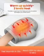COMFIER Wireless Hand Massager with Heat and Compression,2025 Updated Larger Electric Finger Massage for Arthritis and Carpal Tu