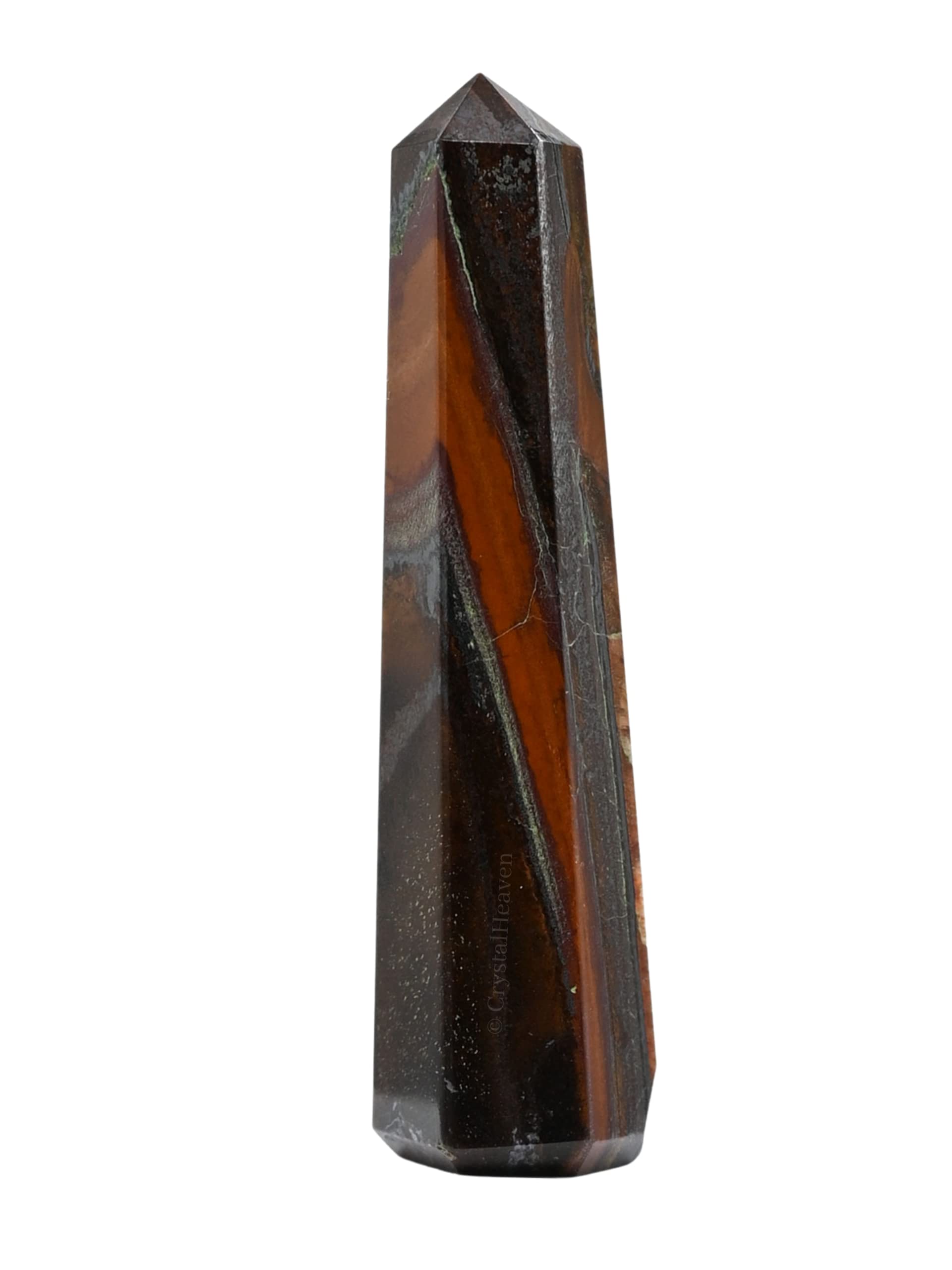 Crystal Heaven Red Tiger Eye Agate Crystal Tower Obelisk Point For Chakra, Healing And Balancing - Aaa Grade Original Certified 