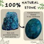 [Eusice] Blue Apatite Crystal, Polished Stones for Anti Stress, Reiki Worrystone Gemstone, Natural Rocks from Madagascar, Chakra