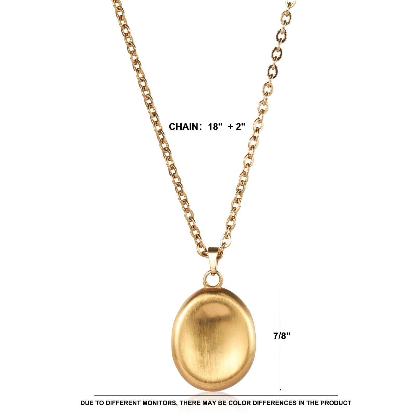 B BBPM Worry Stone Necklace| 14K Gold Plated Dainty Pendant Peaceful Thumb Necklace|Fidget Pendants for Anxiety Relief Meditatio