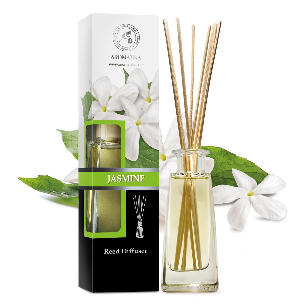 Jasmine Reed Diffuser 3.4 Fl Oz (100ml) - Home Fragrance - Air Freshener - Scented Diffuser - Gift - Spa - Home - Office - Bouti
