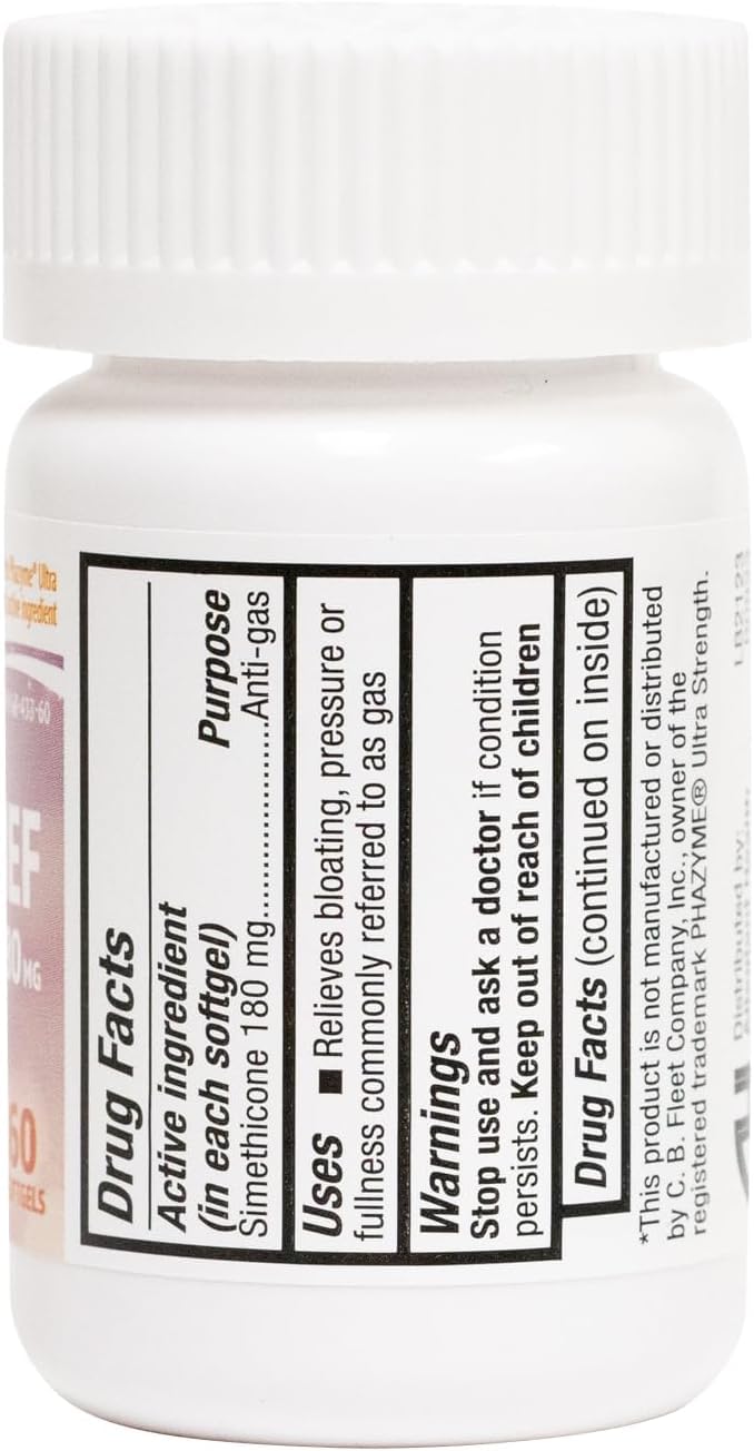 HealthA2Z Gas Relief Simethicone 180mg | Relieves from Stomach Discomfort and Gas | Anti Flatulence | Relieves Gas Fast (60 Coun