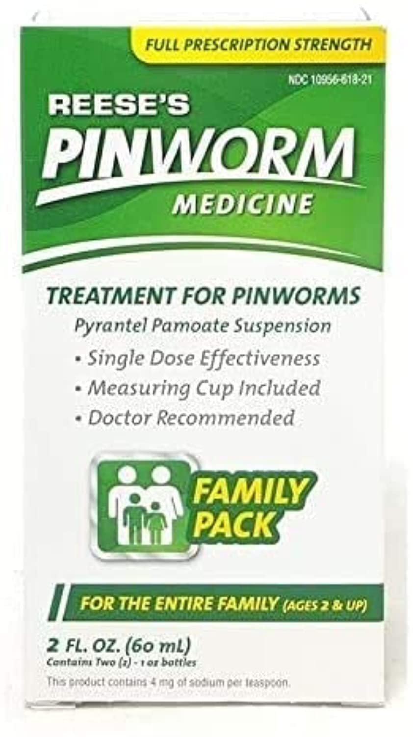 REESES PINWORM Medicine Liquid for Entire Family, Full Prescription Strength, 2 Oz