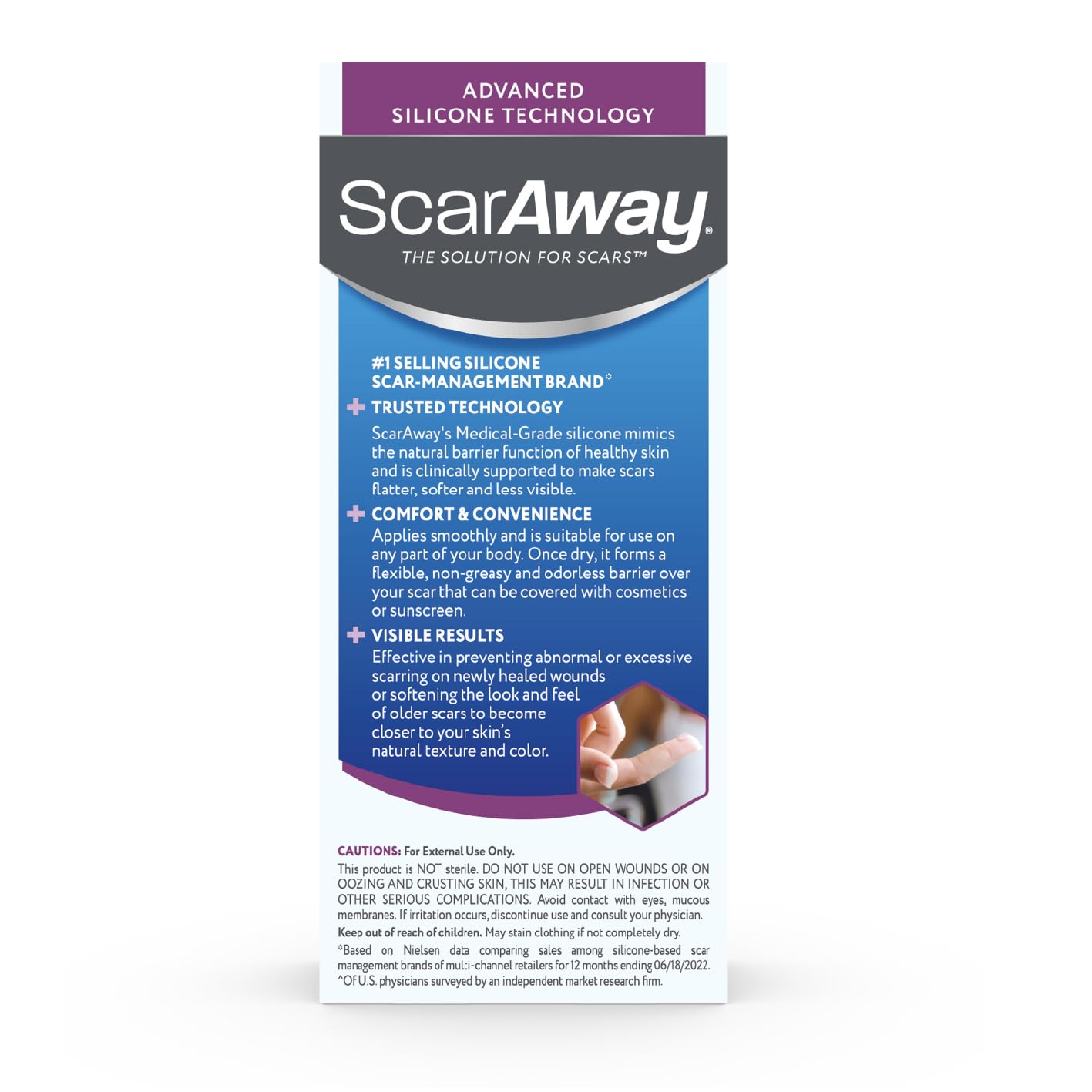 ScarAway Complete Scar Treatment Kit, Clinically Supported Scar Treatment, (2) Tan Medical-Grade Silicone Scar Sheets (1.5'' x 3
