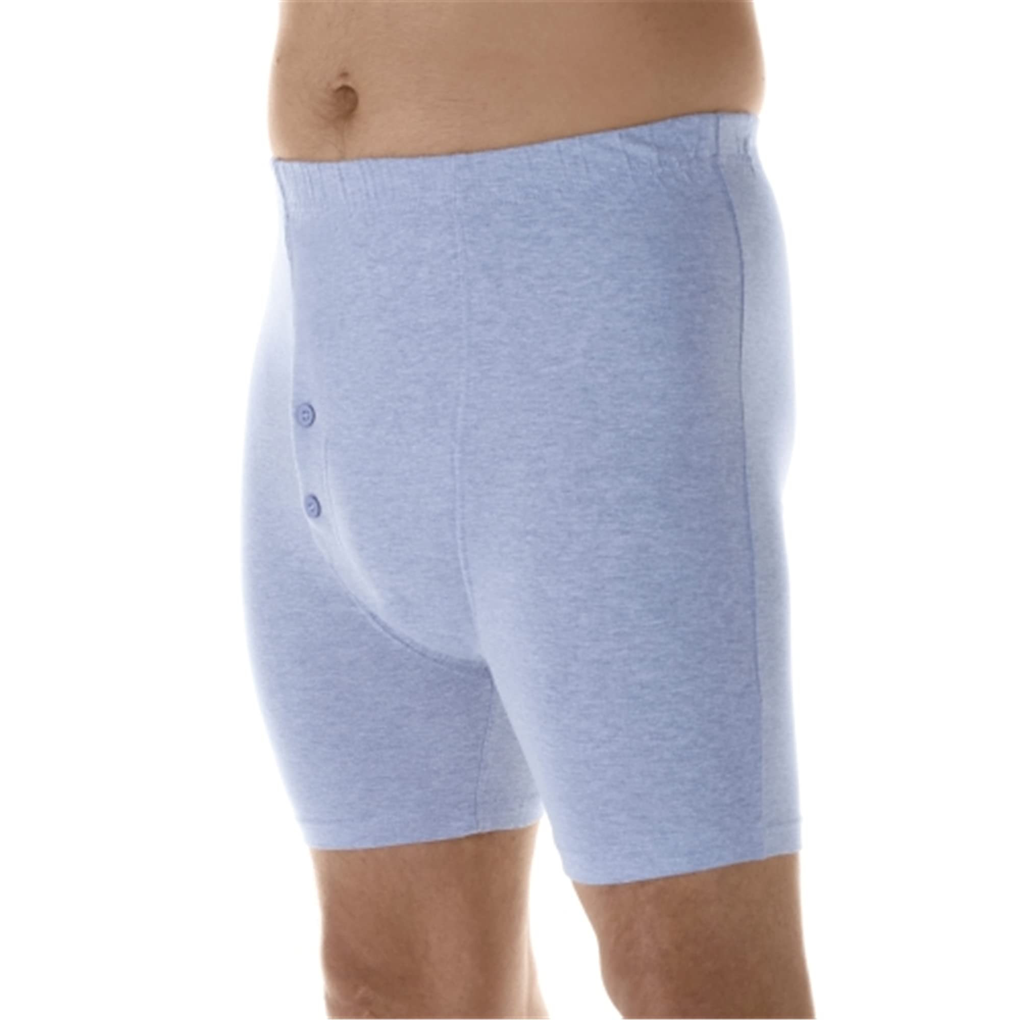 Wearever 3-Pack Mens Gray Regular Absorbency Washable Reusable Incontinence Boxer Briefs 3XL (Waist 46-48)
