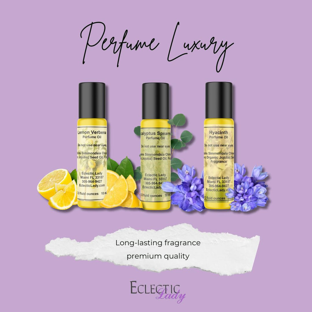 Cherry Almond Perfume Oil, 0.3 Oz Portable Roll-On Fragrance with Long-Lasting Scent, Delightful Essential Oils and Jojoba Oil f