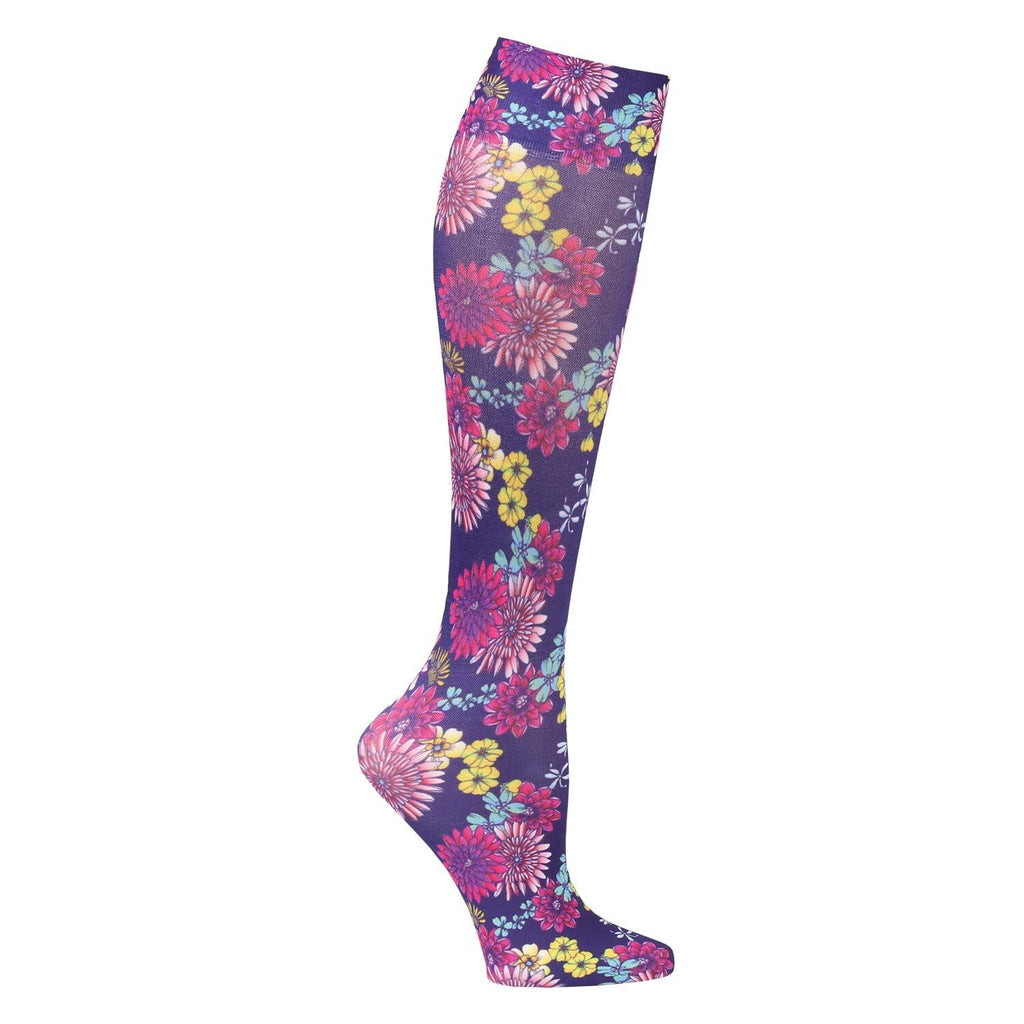 RedMoby Celeste-Stein-CMPS-2156 Womens 8-15 mmHg Compression Sock - Navy Daisy