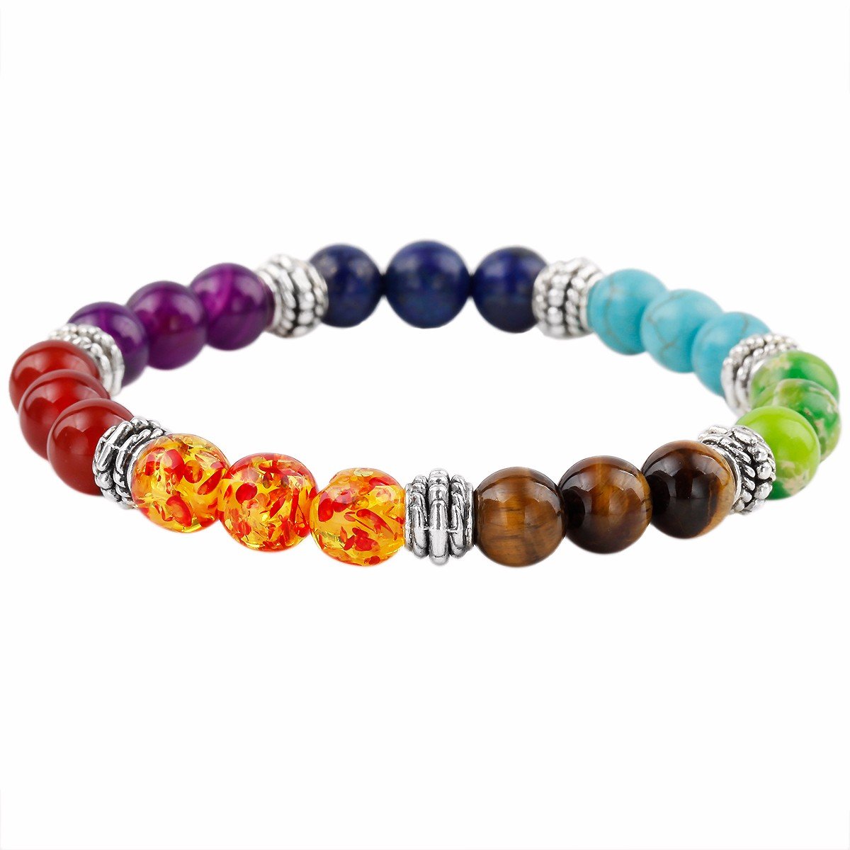 Rockcloud Healing Crystal Kit,7 Chakra Points Energy Generator & Bracelet Set