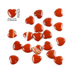 Nvzi Tumbled Polished Natural Red Jasper Crystal Heart Stones, Crystals and Healing Stones Quartz Bulk for Wicca, Reiki, Healing