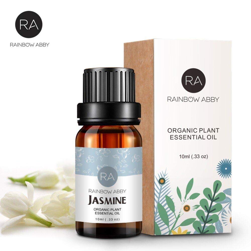 RAINBOW ABBY Jasmine Essential Oil 100% Pure Oganic Plant Natrual Flower Essential Oil for Diffuser Message Skin Care Sleep - 10