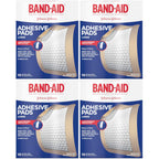 Band-Aid Brand Tru-Stay Adhesive Pads, Large Sterile Bandages for Wound Care and Protection, Large Size, 10 ct ( Pack of 4)