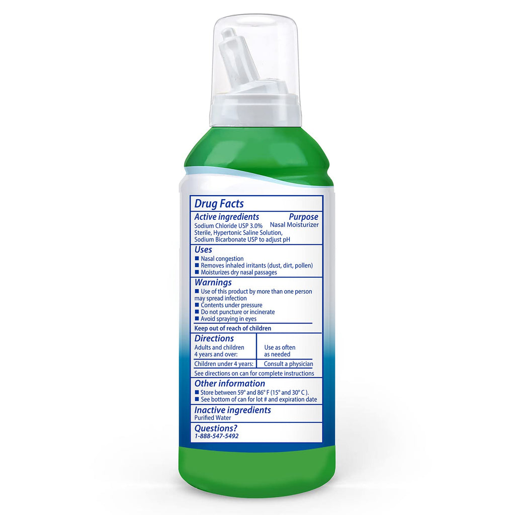 SinuCleanse Allergy & Sinus Sterile Saline Nasal Spray, Ultra Fine Mist, Instantly Moisturizes & Relieves Severe Nasal Congestio