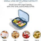KANGYAN 3 Compartment Pill Box, Moisture Proof Pill Case, Travel Pill Organizer for Pocket Purse, Daily Portable Medicine Vitami