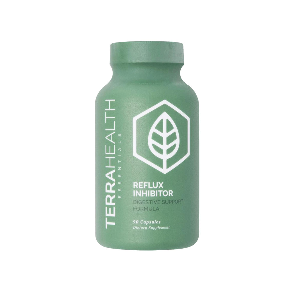 Terra Health Essentials - Reflux Inhibitor | Relieve Indigestion and Heartburn | 30-Day Supply (90 Capsules)