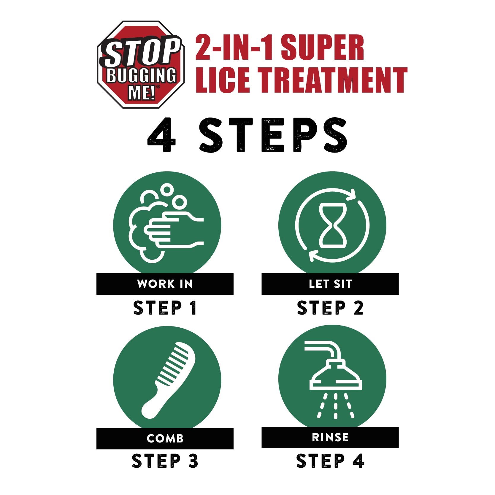 Stop Bugging Me! All-Natural 2-in-1 Super Lice Treatment Gel Shampoo, 8 oz | Safely Eliminates Lice & Eggs