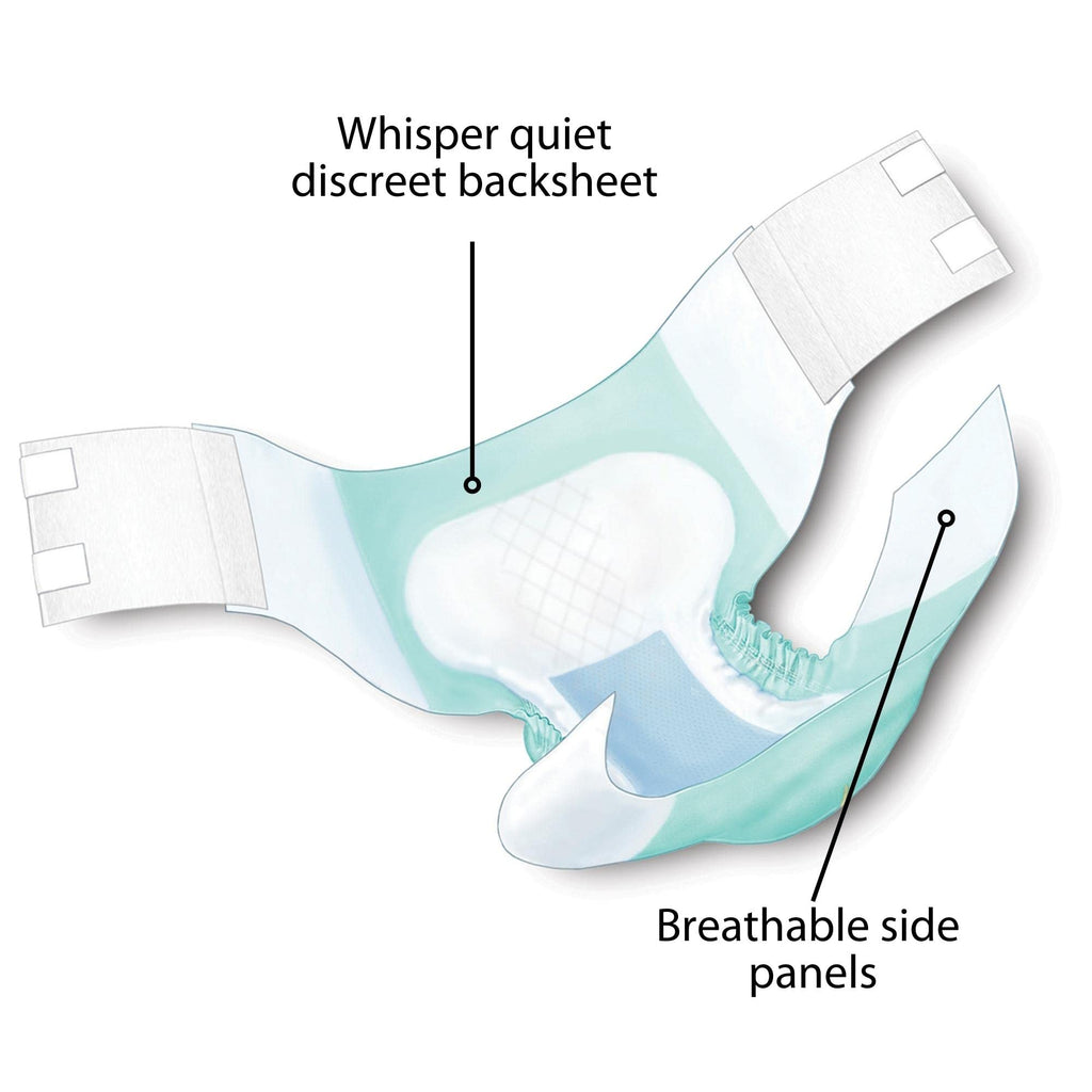 Wings Super Quilted Breathable Briefs, Bariatric, 3XL/4XL, Case/32 (4/8s)