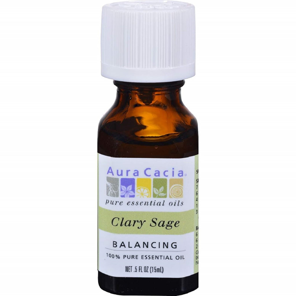 Aura Cacia Essential Oil, Balancing Clary Sage, 0.5 fluid ounce (Pack of 2)