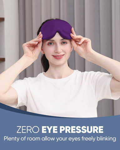 MZOO Sleep Eye Mask for Side Sleeper Men Women, Zero Eye Pressure 3D Sleeping Mask, Light Blocking Patented Design Night Blindfo