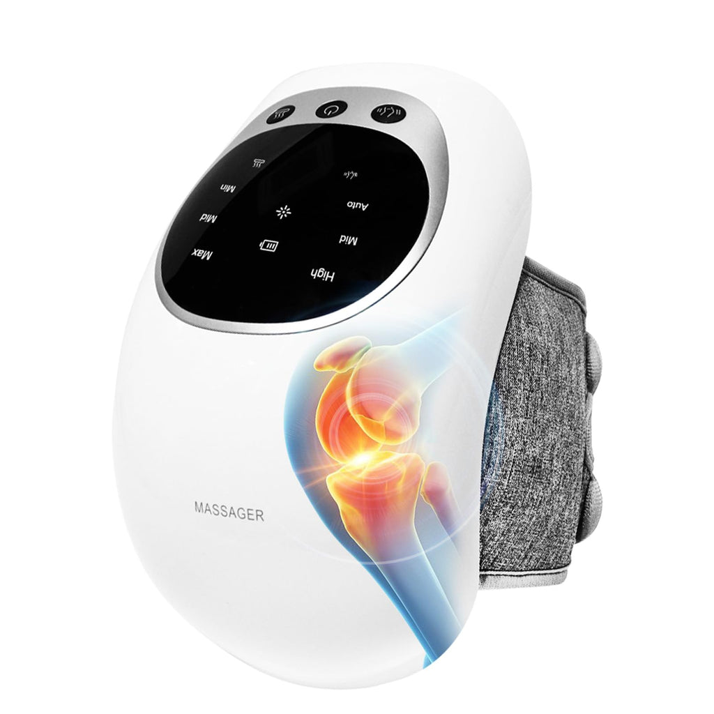 RELAXYO Knee Massager with Heat - Cordless Knee Massager with Multi-Function LED Screen, Adjustable Temperature, 3 Heating Level