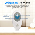 Portable Spa Bubble Bath Massager - Thermal Spa Waterproof Non-Slip Mat with Suction Cup Bottom, Motorized Air Pump & Adjustable