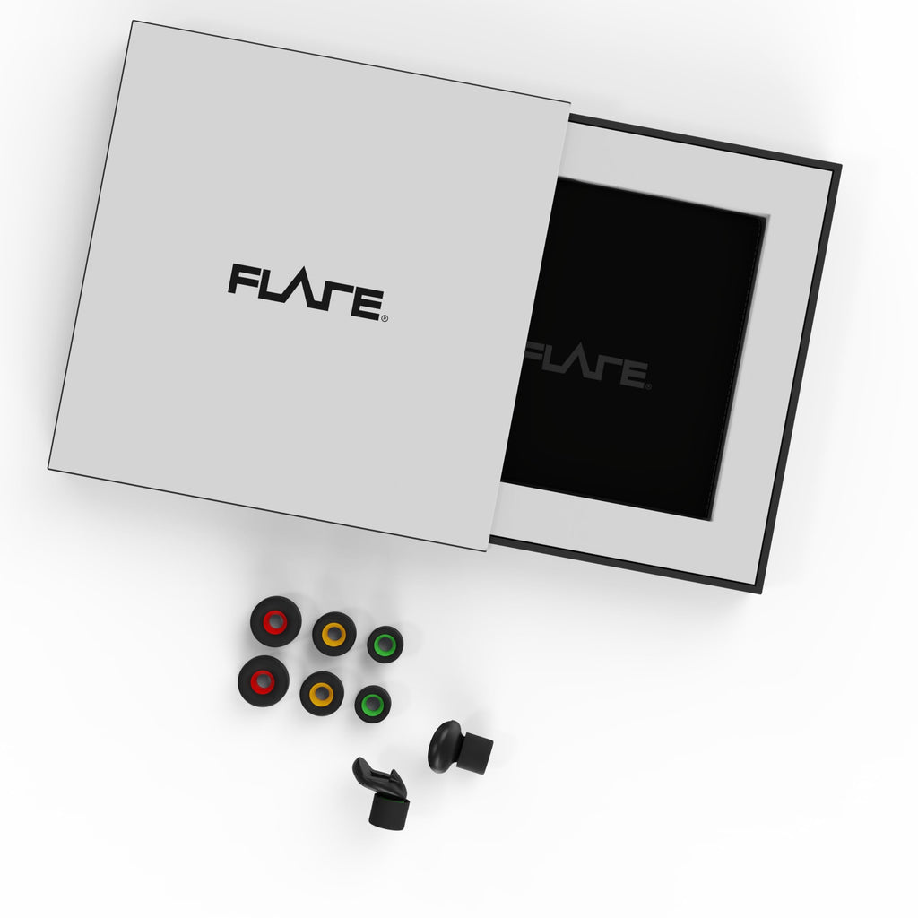 Flare Definition - Increase Sound Quality Anywhere - Reduce Ear Distortions - Silicone Tips - Graphite
